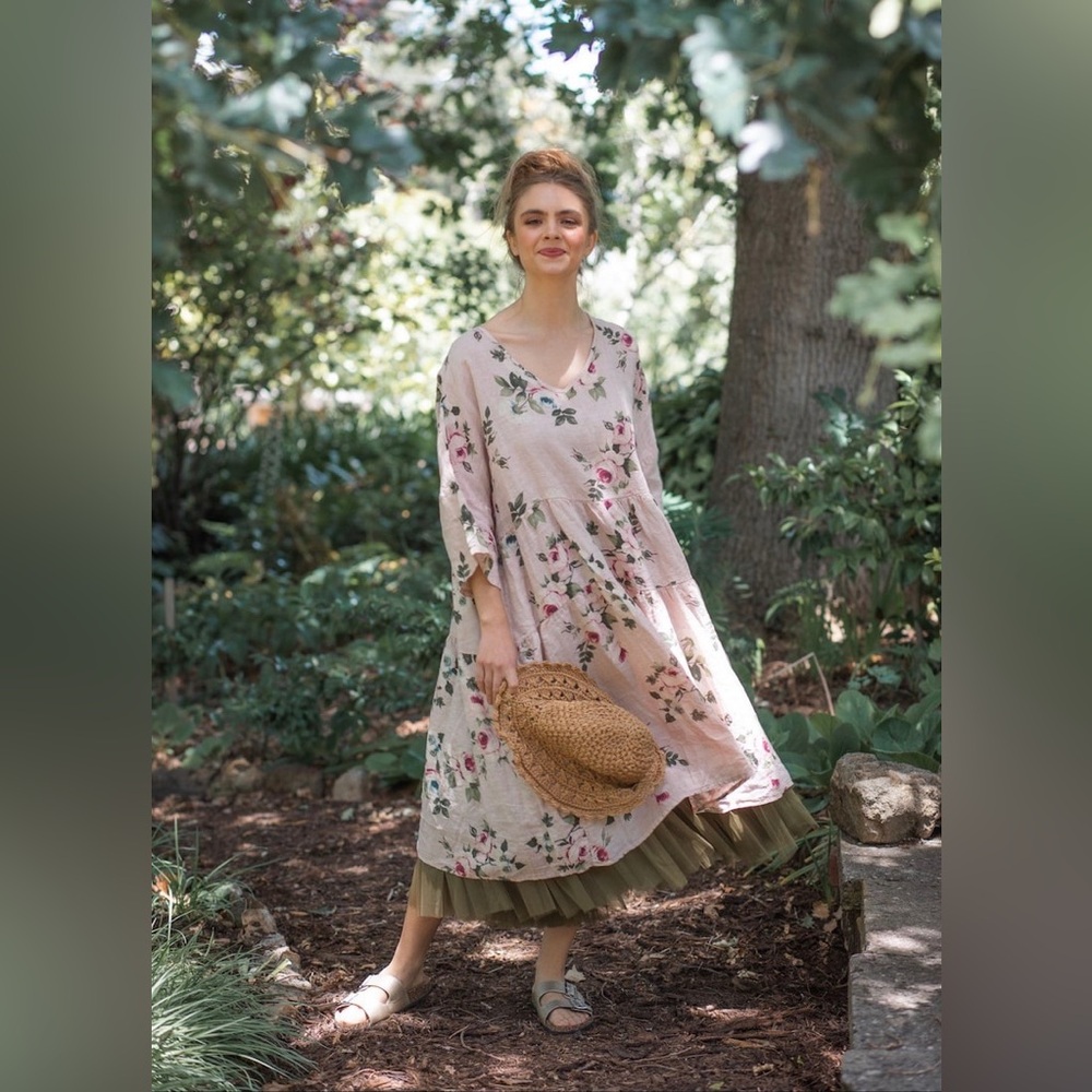 Miss Rose Sister Violet Linen Dress